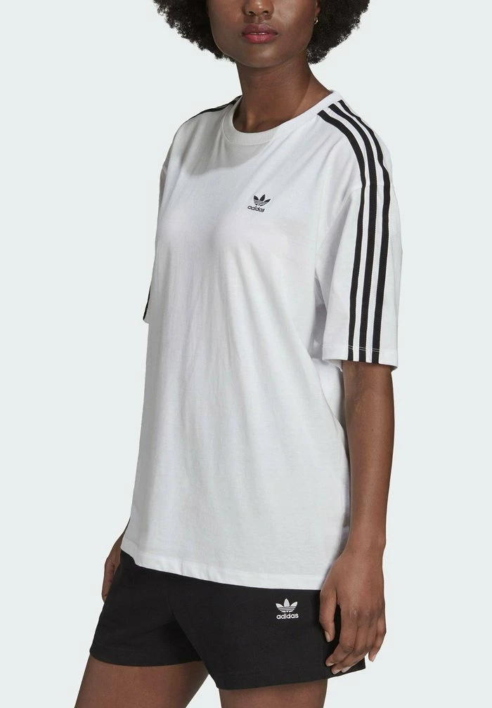 Adidas Originals OVERSIZED ADICOLOR RELAXED - Print T-shirt - White 4 Adidas Originals OVERSIZED ADICOLOR RELAXED - Print T-shirt - White - Image 4