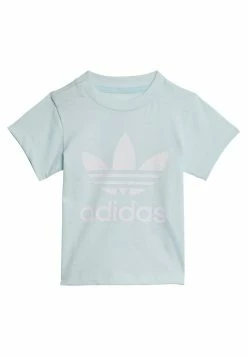 Adidas Originals TREFOIL TEE UNISEX - Print T-shirt - Almost Blue/white