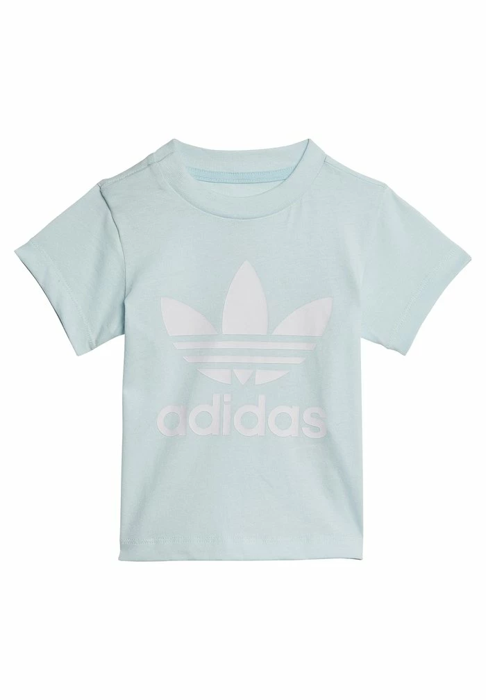 Adidas Originals TREFOIL TEE UNISEX - Print T-shirt - Almost Blue/white 1 Adidas Originals TREFOIL TEE UNISEX - Print T-shirt - Almost Blue/white