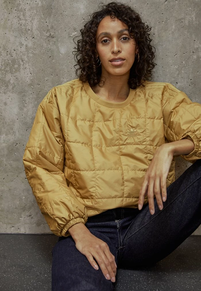 Adidas Originals QUILTED - Sweatshirt - Golden Beige 4 Adidas Originals QUILTED - Sweatshirt - Golden Beige - Image 4