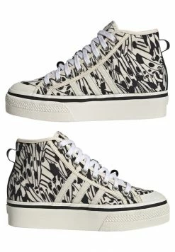 Adidas Originals NIZZA - High-top Trainers - White/off White/core Black -Adidas Originals Shop 5e6e834dd86c4596bfa158bc8a99717a