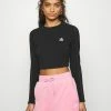 Adidas Originals CROP TEE - Long Sleeved Top - Black