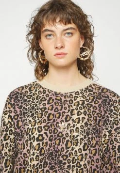 Adidas Originals LEOPARD SWEATSHIRT - Sweatshirt - Magic Beige/multi-coloured -Adidas Originals Shop 602eb3db67554b3e8868824c7208e133