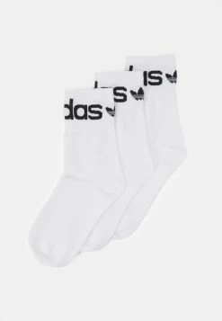 Adidas Originals 3 PACK FOLD CUFF UNISEX - Socks - White/black