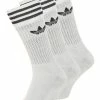 Adidas Originals SOLID CREW UNISEX 3 PACK - Socks - White/black