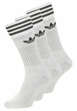 Adidas Originals SOLID CREW UNISEX 3 PACK - Socks - White/black
