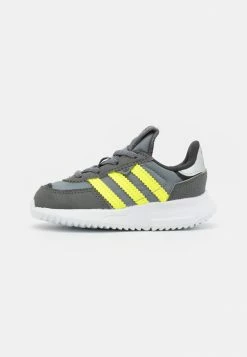 Adidas Originals RETROPY F2 UNISEX - Trainers - Grey Three/solar Yellow/grey Five