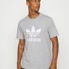 Adidas Originals TREFOIL UNISEX - Print T-shirt - Medium Grey Heather/white