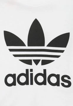 Adidas Originals TREFOIL TEE UNISEX - Print T-shirt - White/black -Adidas Originals Shop 630f93485ed54507a347a2bdbb54b924