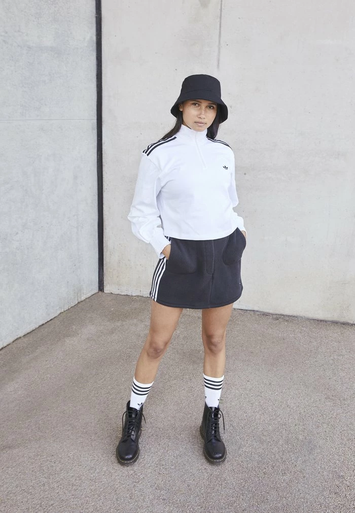 Adidas Originals CROPPED HALFZIP - Sweatshirt - White 2 Adidas Originals CROPPED HALFZIP - Sweatshirt - White - Image 2