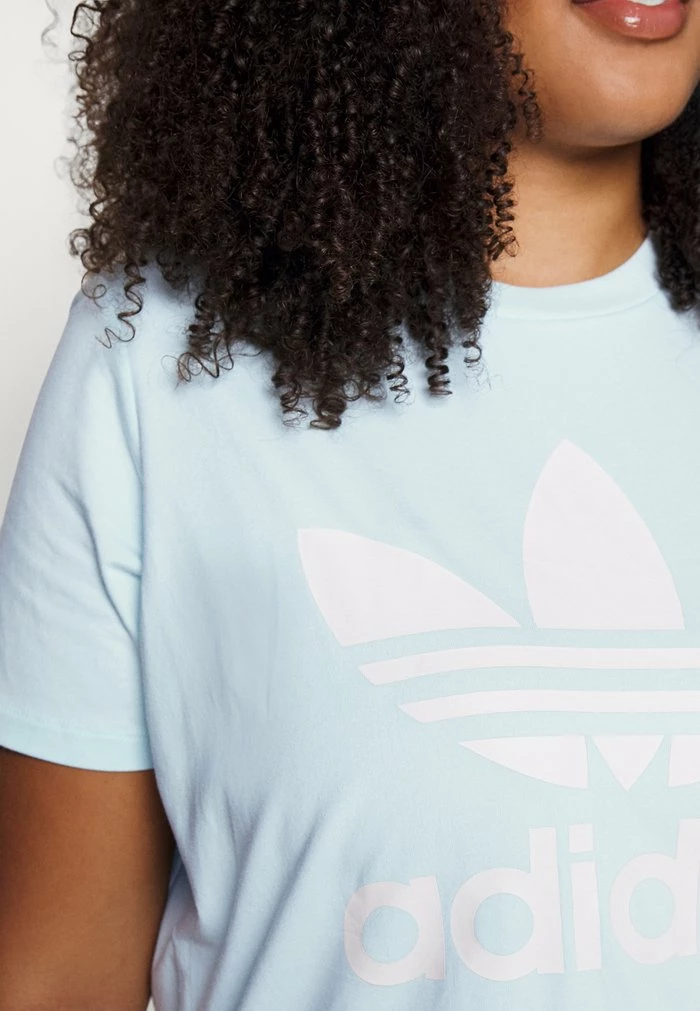 Adidas Originals TREFOIL - Print T-shirt - Almost Blue 6 Adidas Originals TREFOIL - Print T-shirt - Almost Blue - Image 6