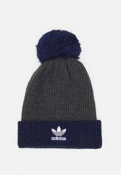 Adidas Originals POMPOM ADICOLOR - Beanie - Dark Grey Heather/night Sky