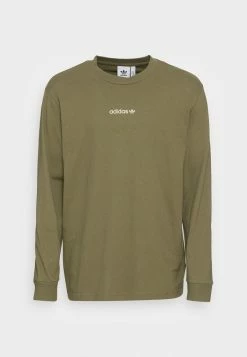 Adidas Originals LONG SLEEVE - Long Sleeved Top - Khaki -Adidas Originals Shop 6613c9e0fba84940ae4fa3325d826fb3