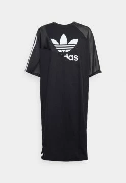 Adidas Originals TEE DRESS - Jersey Dress - Black -Adidas Originals Shop 66832bf3f93b40a29260d7b669893bc7