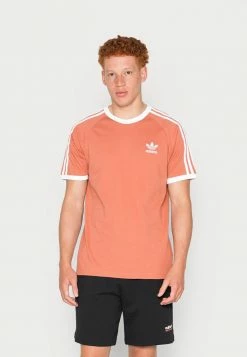 Adidas Originals STRIPES TEE UNISEX - Print T-shirt - Brown