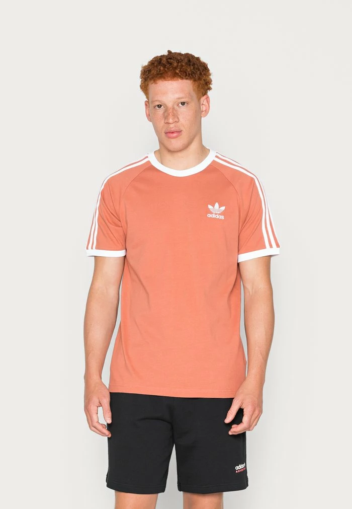 Adidas Originals STRIPES TEE UNISEX - Print T-shirt - Brown 1 Adidas Originals STRIPES TEE UNISEX - Print T-shirt - Brown