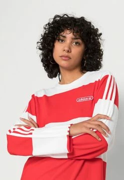 Adidas Originals STRIPED - Long Sleeved Top - Vivid Red/white -Adidas Originals Shop 68971ed2a858455aabf86202d88925f5