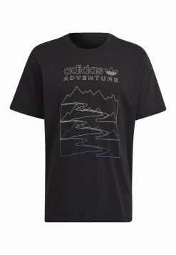 Adidas Originals ADVENTURE MOUNTAIN - Print T-shirt - Black -Adidas Originals Shop 6b55a5cc3db9462a968d17be5bea180e
