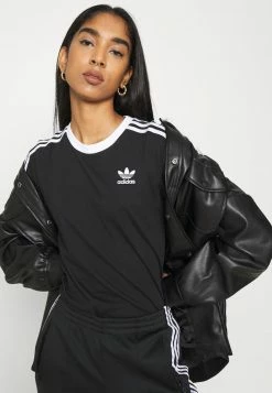 Adidas Originals 3 STRIPES TEE - Print T-shirt - Black -Adidas Originals Shop 6c65ec6432c64596bfb646c982eac82c