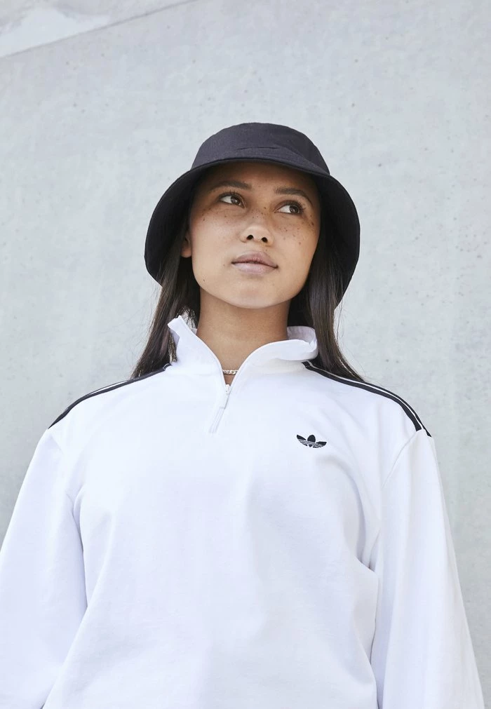 Adidas Originals CROPPED HALFZIP - Sweatshirt - White 3 Adidas Originals CROPPED HALFZIP - Sweatshirt - White - Image 3