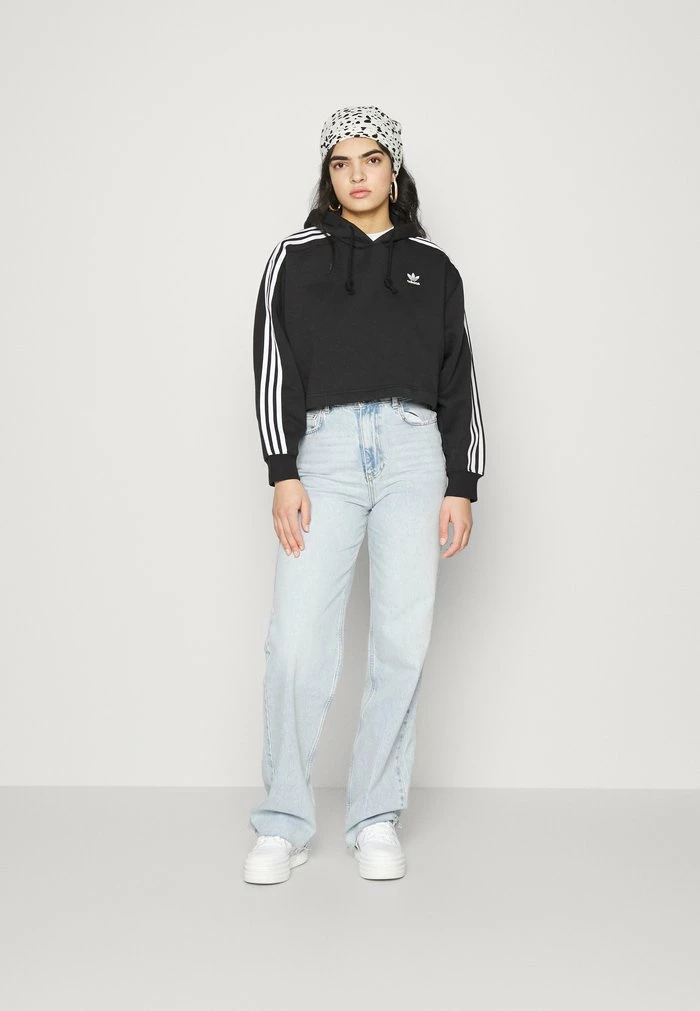 Adidas Originals ADICOLOR CLASSICS CROP - Hoodie - Black 9 Adidas Originals ADICOLOR CLASSICS CROP - Hoodie - Black - Image 9