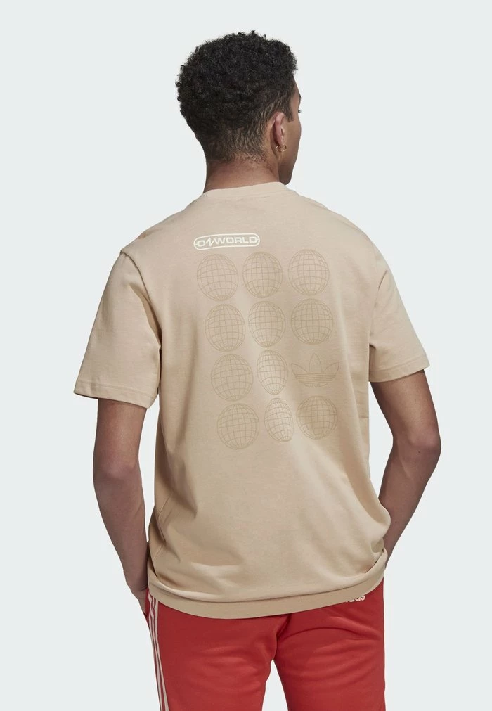 Adidas Originals OZWORLD - Print T-shirt - Beige 1 Adidas Originals OZWORLD - Print T-shirt - Beige