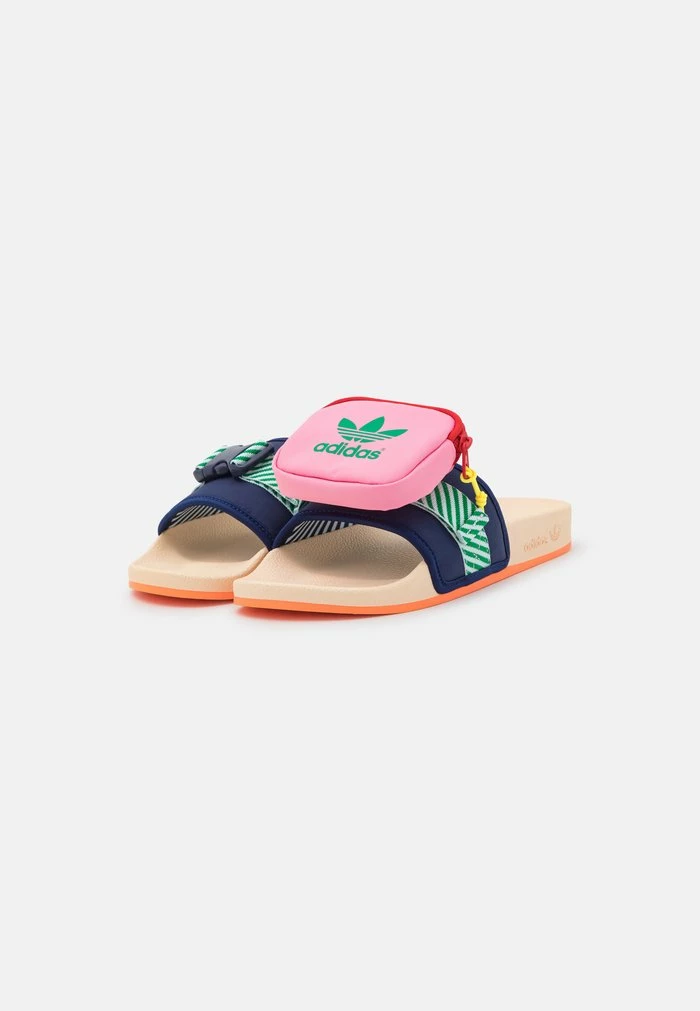 Adidas Originals POUCHYLETTE - Mules - Night Sky/bliss Orange/bliss Pink 3 Adidas Originals POUCHYLETTE - Mules - Night Sky/bliss Orange/bliss Pink - Image 3
