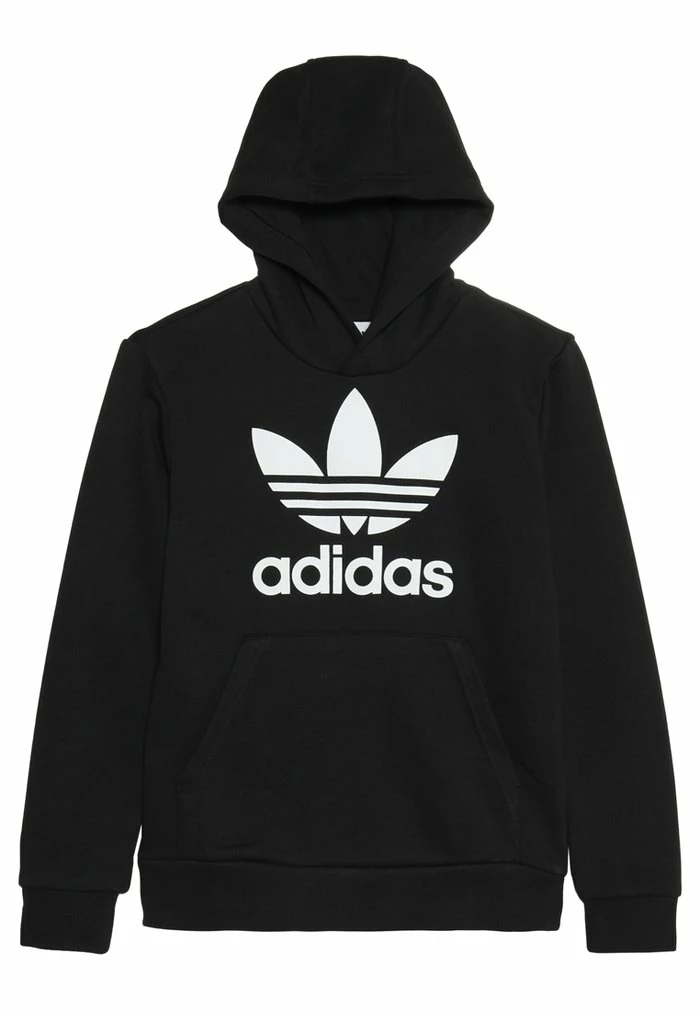 Adidas Originals TREFOIL HOODIE UNISEX - Hoodie - Black/white 4 Adidas Originals TREFOIL HOODIE UNISEX - Hoodie - Black/white - Image 4