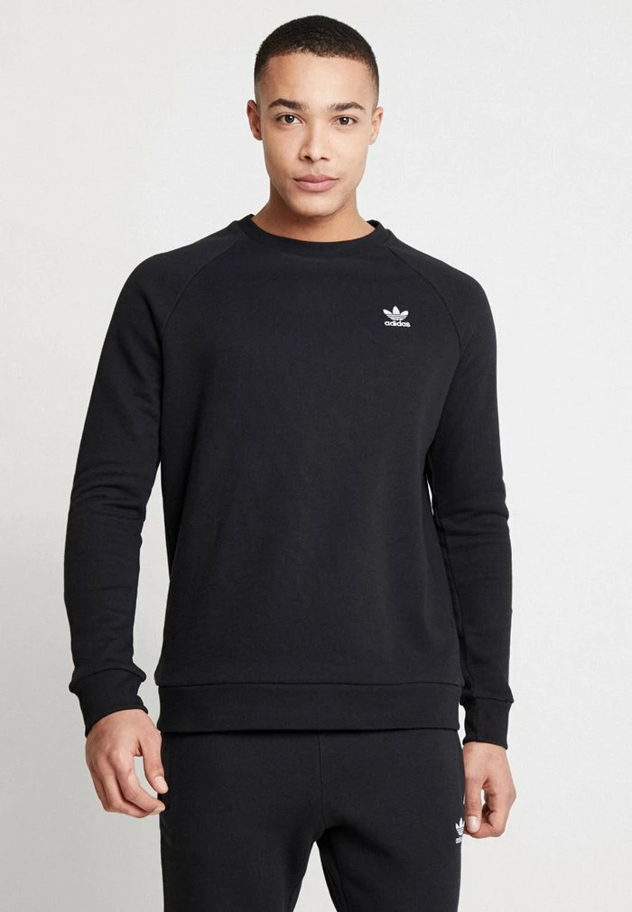 Adidas Originals ESSENTIAL CREW - Sweatshirt - Black 1 Adidas Originals ESSENTIAL CREW - Sweatshirt - Black