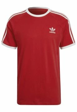Adidas Originals STRIPES TEE UNISEX - Print T-shirt - Red -Adidas Originals Shop 7278a6d4768d48cc87697375900f6677