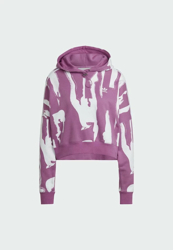 Adidas Originals THEBE MAGUGU CROPPED HOODY - Hoodie - Purple 9 Adidas Originals THEBE MAGUGU CROPPED HOODY - Hoodie - Purple - Image 9