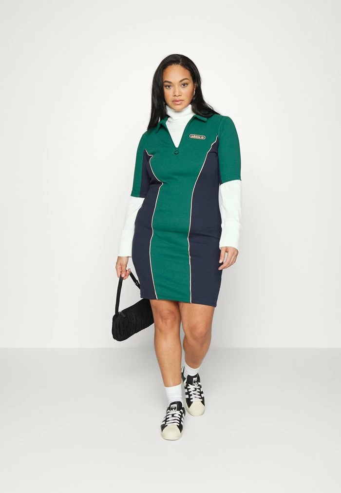 Adidas Originals DRESS - Jersey Dress - Collegiate Green/legend Ink 2 Adidas Originals DRESS - Jersey Dress - Collegiate Green/legend Ink - Image 2