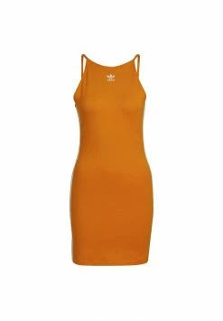 Adidas Originals DRESS - Jersey Dress - Orange -Adidas Originals Shop 73031f9f18a34e03bdb056a4aa9bdda7