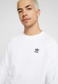 Adidas Originals ESSENTIAL CREW - Sweatshirt - White/black -Adidas Originals Shop 7421d359a6054edaa566d5115dc8ddd5
