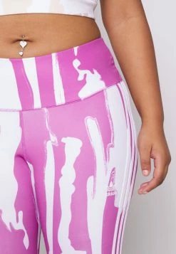 Adidas Originals THEBE MAGUGU LEGGING - Tracksuit Bottoms - Semi Pulse Lilac/white -Adidas Originals Shop 756a02e40b95460db6c54ea57c148c81