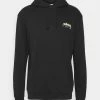 Adidas Originals BEHIND HOODIE UNISEX - Sweatshirt - Black/solar Yellow