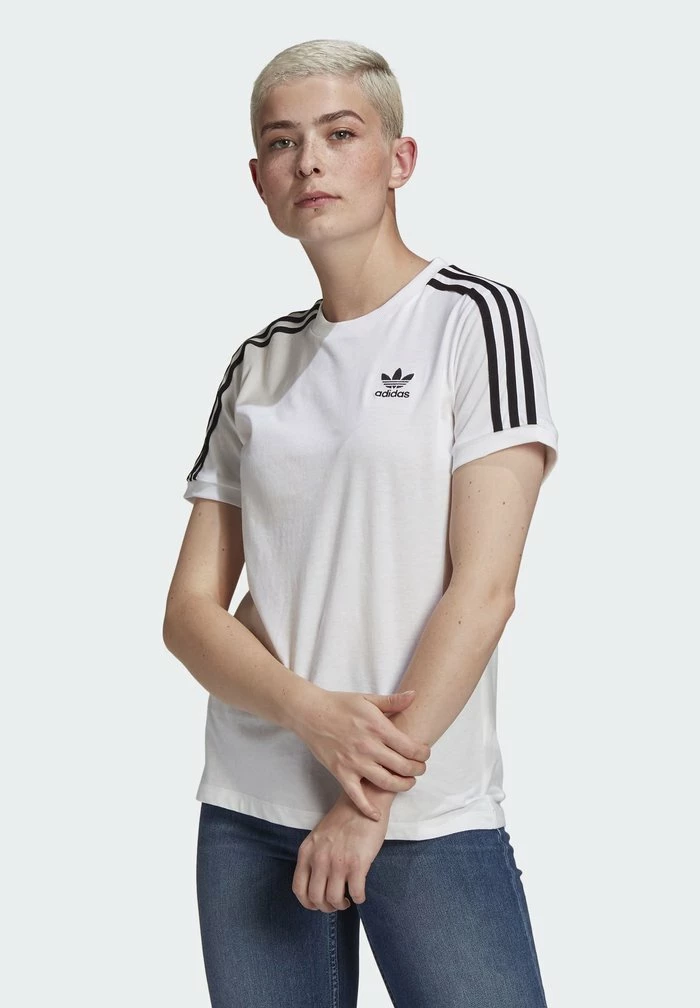 Adidas Originals 3 STRIPES TEE - Print T-shirt - White 1 Adidas Originals 3 STRIPES TEE - Print T-shirt - White
