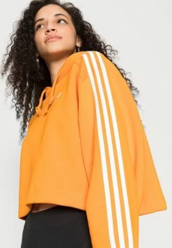Adidas Originals ADICOLOR CLASSICS CROP - Hoodie - Bright Orange -Adidas Originals Shop 787c14907bb54cf78bd8fd882187d33e
