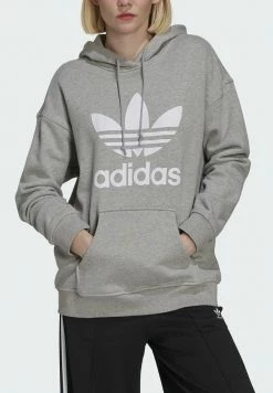 Adidas Originals HOODIE - Hoodie - Medium Grey Heather -Adidas Originals Shop 79246c0500e949e6867171cfb6e6427c