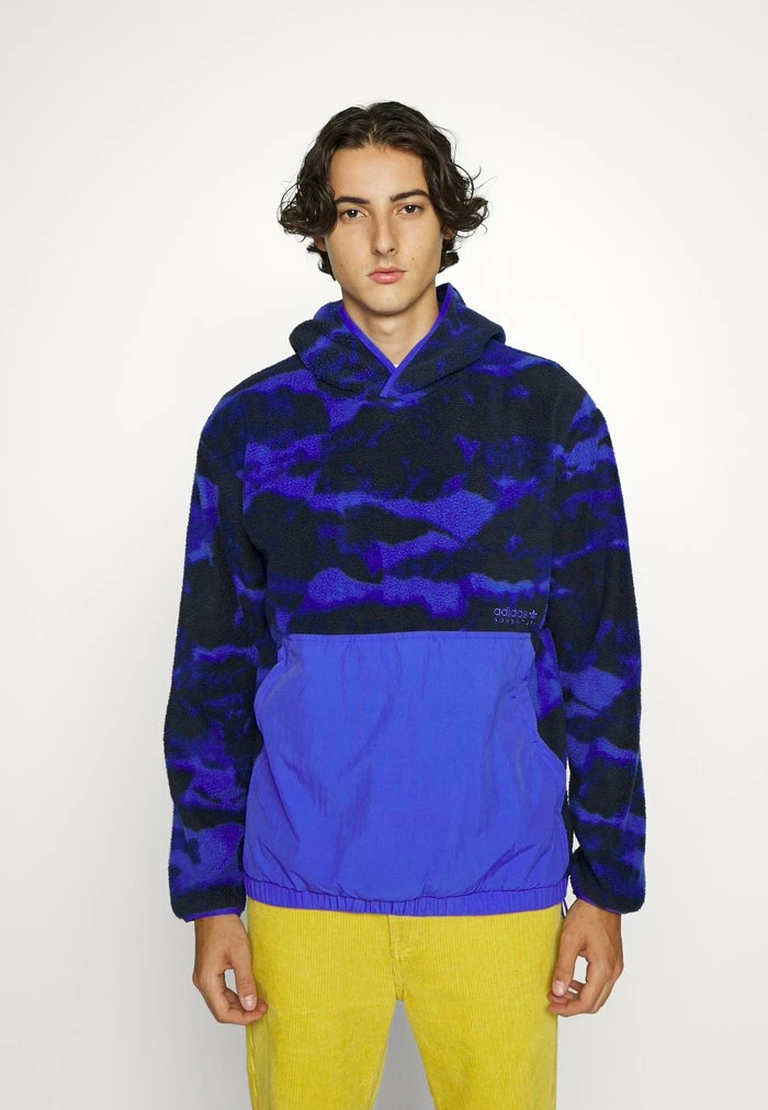 Adidas Originals PFLEEC ALL OVERSIZE PRINTED ORIGINALS ADVENTURE HOODIE LOOSE - Hoodie - Sonic Ink 1 Adidas Originals PFLEEC ALL OVERSIZE PRINTED ORIGINALS ADVENTURE HOODIE LOOSE - Hoodie - Sonic Ink