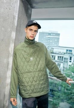 Adidas Originals QUILTED - Light Jacket - Focus Olive -Adidas Originals Shop 7a55540154784819b664a9bd9bfc61ae