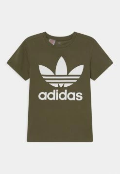 Adidas Originals TREFOIL TEE UNISEX - Print T-shirt - Focus Olive/white