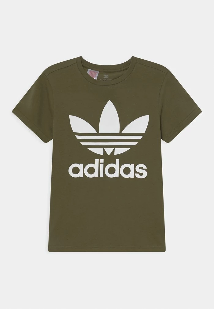 Adidas Originals TREFOIL TEE UNISEX - Print T-shirt - Focus Olive/white 1 Adidas Originals TREFOIL TEE UNISEX - Print T-shirt - Focus Olive/white