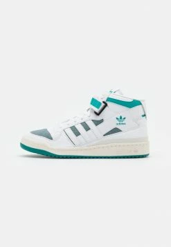 Adidas Originals FORUM MID UNISEX - High-top Trainers - Footwear White/offwhite/green