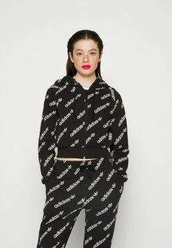 Adidas Originals CROPPED MONO - Zip-up Sweatshirt - Black