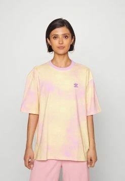 Adidas Originals TEE - Print T-shirt - Bliss Lilac/almost Yellow