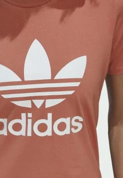 Adidas Originals TREFOIL TEE - Print T-shirt - Brown -Adidas Originals Shop 7c841cb474f44adc97a25019c00b3085