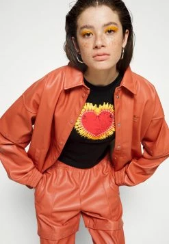 Adidas Originals TRACKTOP - Faux Leather Jacket - Magic Earth Met -Adidas Originals Shop 7dcca904f46a40089432dc40d720f8cb