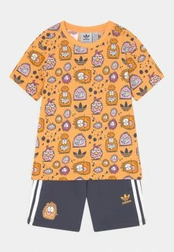 Adidas Originals TEE SET UNISEX - Print T-shirt - Hazy Orange/multicolor/shadow Navy