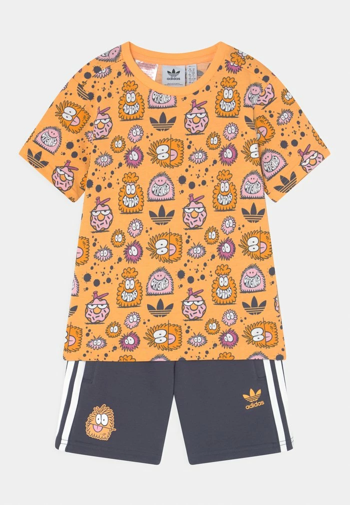 Adidas Originals TEE SET UNISEX - Print T-shirt - Hazy Orange/multicolor/shadow Navy 1 Adidas Originals TEE SET UNISEX - Print T-shirt - Hazy Orange/multicolor/shadow Navy